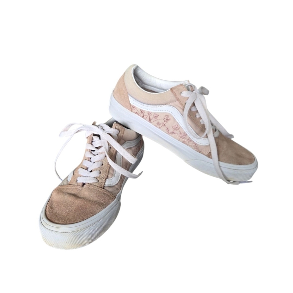 Vans Old Skool Shoe Sneakers Womens 5.5 Ditsy bloom Sepia Rose Pink Suede Canvas